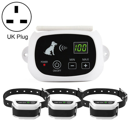 KD-661 500m Wireless Electric Dog Pet Fence Shock Collar,Spec: For Three Dog(UK Plug) - Training Aids by PMC Jewellery | Online Shopping South Africa | PMC Jewellery | Buy Now Pay Later Mobicred