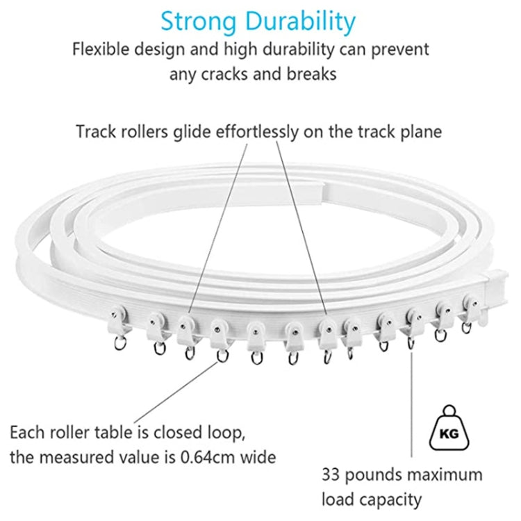 Model Steel Rail Bending Curtain Rail Flexible Guide Set, Size: 3m - Curtain Decorative Accessories by PMC Jewellery | Online Shopping South Africa | PMC Jewellery