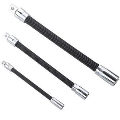 3 PCS/Set 1/4-3/8-1/2 Sleeve Extension Bendable Universal Joint Rod, Color: Black - Hand Tool Sets by PMC Jewellery | Online Shopping South Africa | PMC Jewellery | Buy Now Pay Later Mobicred