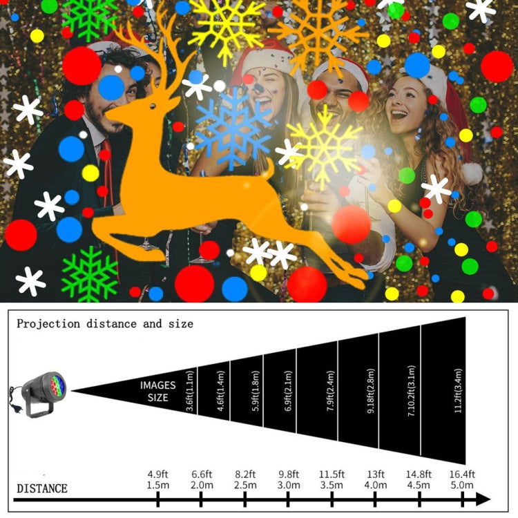 4W LED Snowflake Christmas Decoration Projector Light with 16 Patterns, Spec: EU Plug - Decoration Lamps by PMC TechLife | Online Shopping South Africa | PMC TechLife
