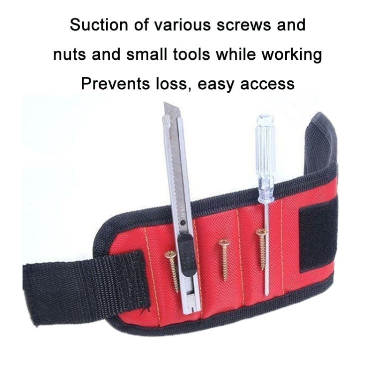 Electric Woodworking Multifunctional Powerful Magnetic Wrist Strap, Style: Five Rows Blue - free shipping - PMC TechLife - Order now!