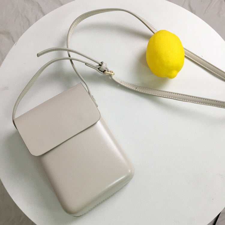 Fashion Versatile Vertical Models Single Shoulder Crossbody Mobile Phone Bag, Color: Creamy White - Single-shoulder Bags by PMC Jewellery | Online Shopping South Africa | PMC Jewellery | Buy Now Pay Later Mobicred