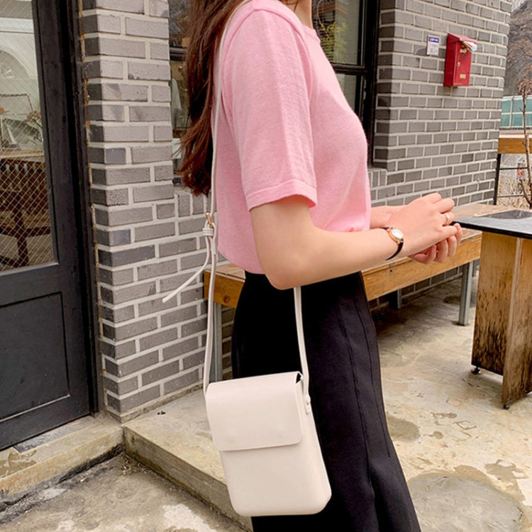 Fashion Versatile Vertical Models Single Shoulder Crossbody Mobile Phone Bag, Color: Creamy White - Single-shoulder Bags by PMC Jewellery | Online Shopping South Africa | PMC Jewellery | Buy Now Pay Later Mobicred