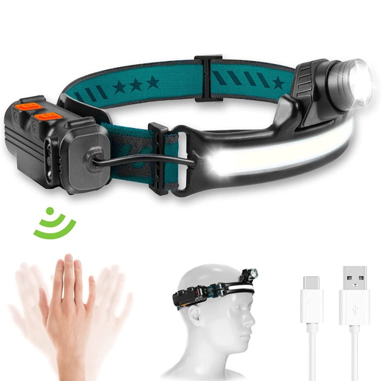 W678-2 Zoom XPG + COB Sensor Headlight Flashlight 6 Lighting Modes Rechargeable Head Lamp - Headlamp by PMC TechLife | Online Shopping South Africa | PMC TechLife