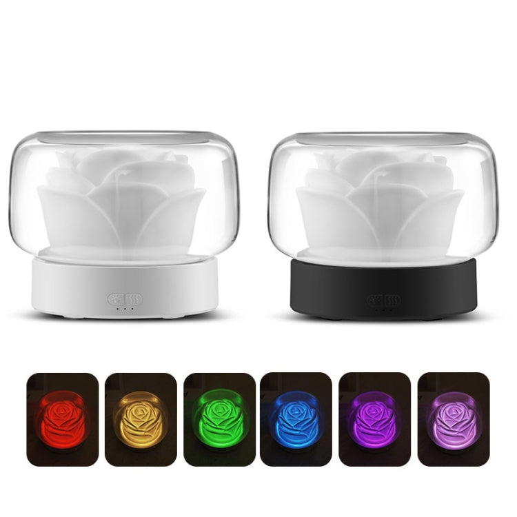 400ml Rose Aromatherapy Diffuser Timing Humidifier with Seven-color Light,CN Plug(White) - free shipping - PMC TechLife - Order now!