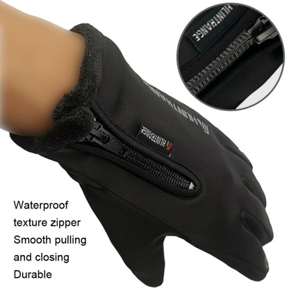 HUNTRANGE A022 Outdoor Waterproof Touch Screen Riding Keep Warm Gloves, Size: L(Black) - Cycling Gloves by HUNTRANGE | Online Shopping South Africa | PMC Jewellery | Buy Now Pay Later Mobicred