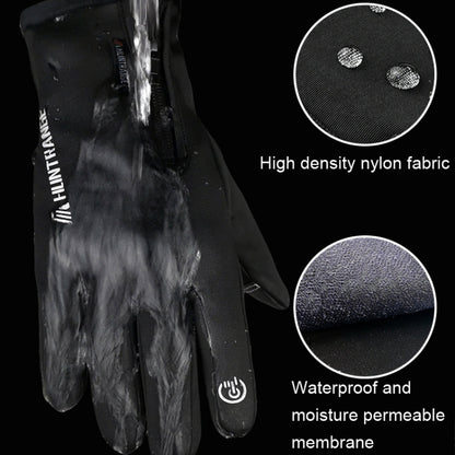 HUNTRANGE A022 Outdoor Waterproof Touch Screen Riding Keep Warm Gloves, Size: XXL(Black) - Cycling Gloves by HUNTRANGE | Online Shopping South Africa | PMC Jewellery | Buy Now Pay Later Mobicred