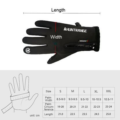 HUNTRANGE A022 Outdoor Waterproof Touch Screen Riding Keep Warm Gloves, Size: L(Black) - Cycling Gloves by HUNTRANGE | Online Shopping South Africa | PMC Jewellery | Buy Now Pay Later Mobicred