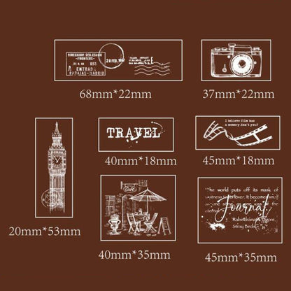 MOCARD 7 In 1 Wooden Stamp Set Handbook DIY Material(Senyu Traveler) - Handbook Decorative Stickers by MOCARD | Online Shopping South Africa | PMC Jewellery | Buy Now Pay Later Mobicred