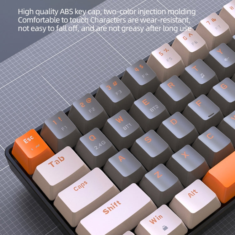 ZIYOU LANG K68 68 Keys Bluetooth Wireless Dual Model Mechanical Keyboard, Style: Red Shaft Version (Shimmering) - free shipping - PMC Jewellery - Order now!