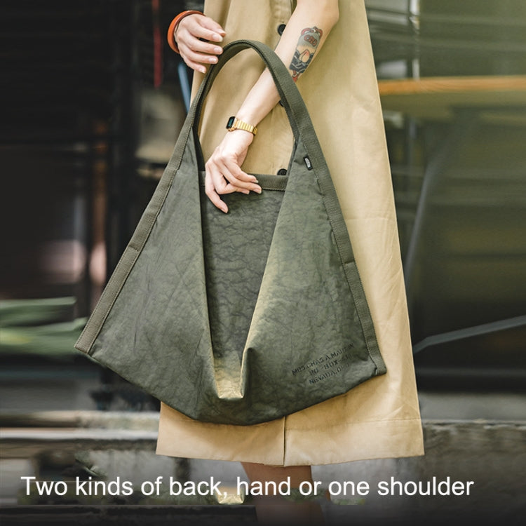 Maden YS2202809 Leisure Nylon Cloth Large Capacity Waterproof Handbag(Army Green) - Handbags by Maden | Online Shopping South Africa | PMC Jewellery | Buy Now Pay Later Mobicred