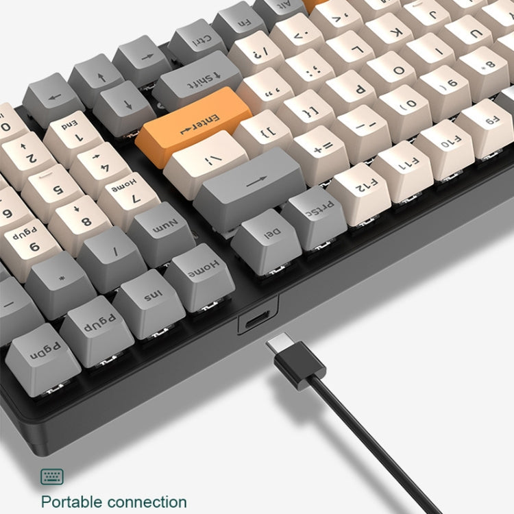 ZIYOU LANG  K3 100 Keys Game Glowing Wired Mechanical Keyboard, Cable Length: 1.5m, Style: Water Green Version Green Axis - free shipping - PMC Jewellery - Order now!