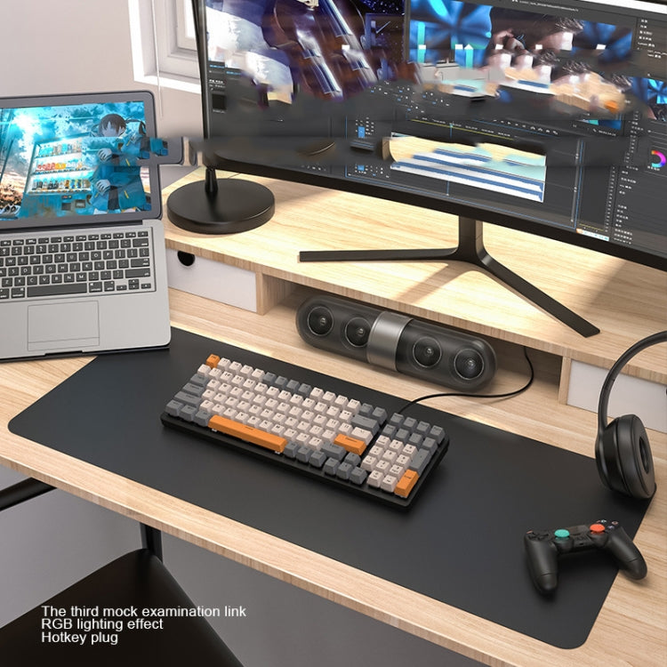 ZIYOU LANG  K3 100 Keys Game Glowing Wired Mechanical Keyboard, Cable Length: 1.5m, Style: Water Green Version Green Axis - free shipping - PMC Jewellery - Order now!