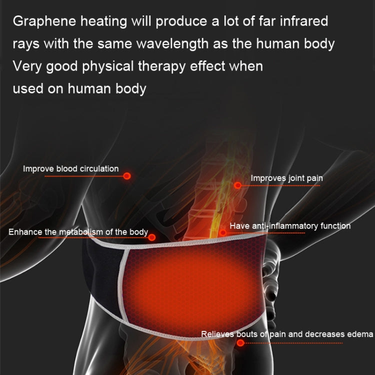 USB 5V Graphene Thermal Physiotherapy Heating Belt(Gray) - free shipping - PMC TechLife - Order now!