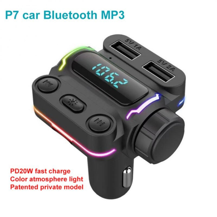 P7 PD20W QC3.0 Dual Fast Charging Car MP3 Player FM Transmitter(Color Box) - Bluetooth Car Kits by PMC TechLife | Online Shopping South Africa | PMC TechLife | Buy Now Pay Later Mobicred