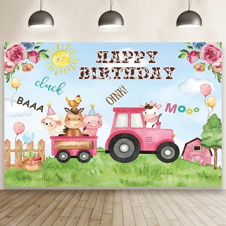 1.5m X 1m Cartoon Farm Animals Photography Backdrop Birthday Party Background Decoration(MDN11920) - Birthday Party by PMC Jewellery | Online Shopping South Africa | PMC Jewellery