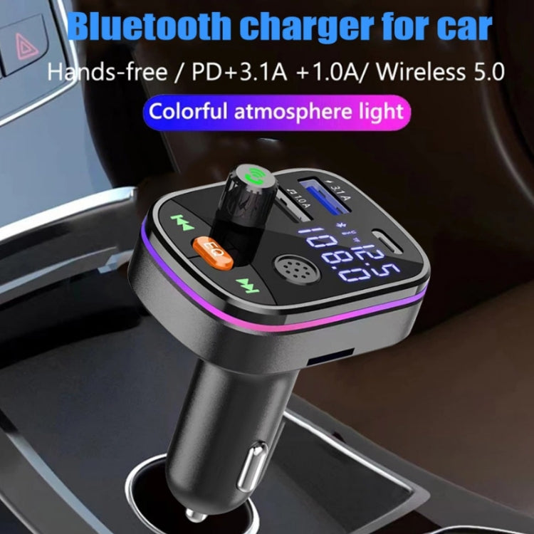 Q10 Car Bluetooth MP3 With TYPE-C Port PD Charging FM Transmitter - Bluetooth Car Kits by PMC Jewellery | Online Shopping South Africa | PMC Jewellery | Buy Now Pay Later Mobicred