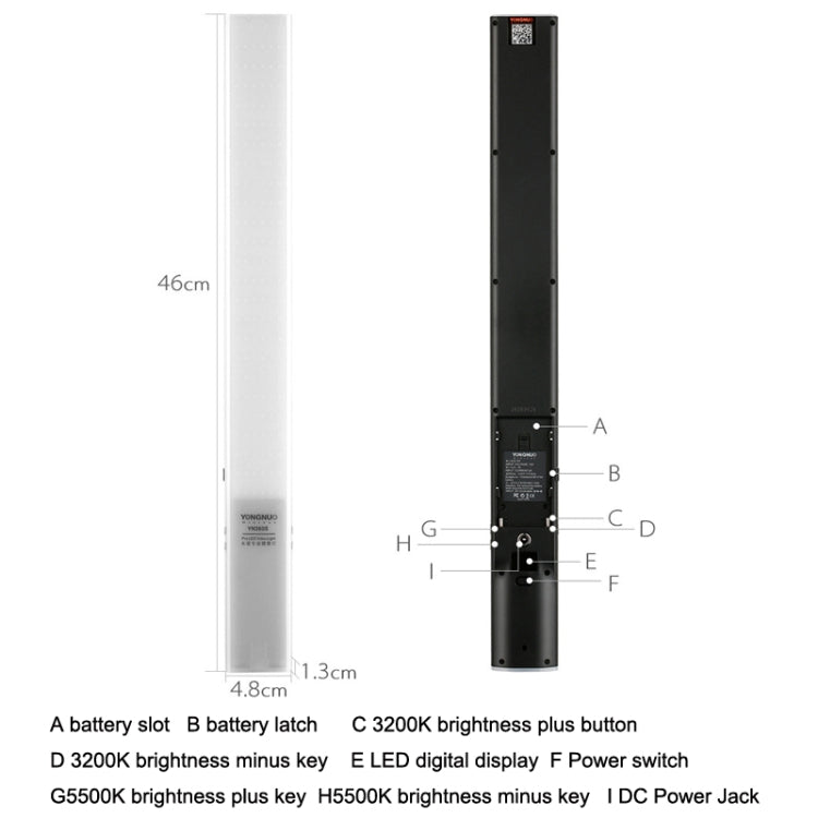 YONGNUO YN360S SLR LED Fill Light Stick Handheld Camera Lights External Photo Lamp, Style: Standard - free shipping - PMC TechLife - Order now!
