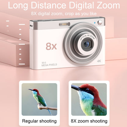 C13 2.88 inch 4K 8X Optical Zoom Telescopic Lens HD Digital Camera, Spec: Pink+Card Reader+Wiper - Children Cameras by PMC Jewellery | Online Shopping South Africa | PMC Jewellery | Buy Now Pay Later Mobicred