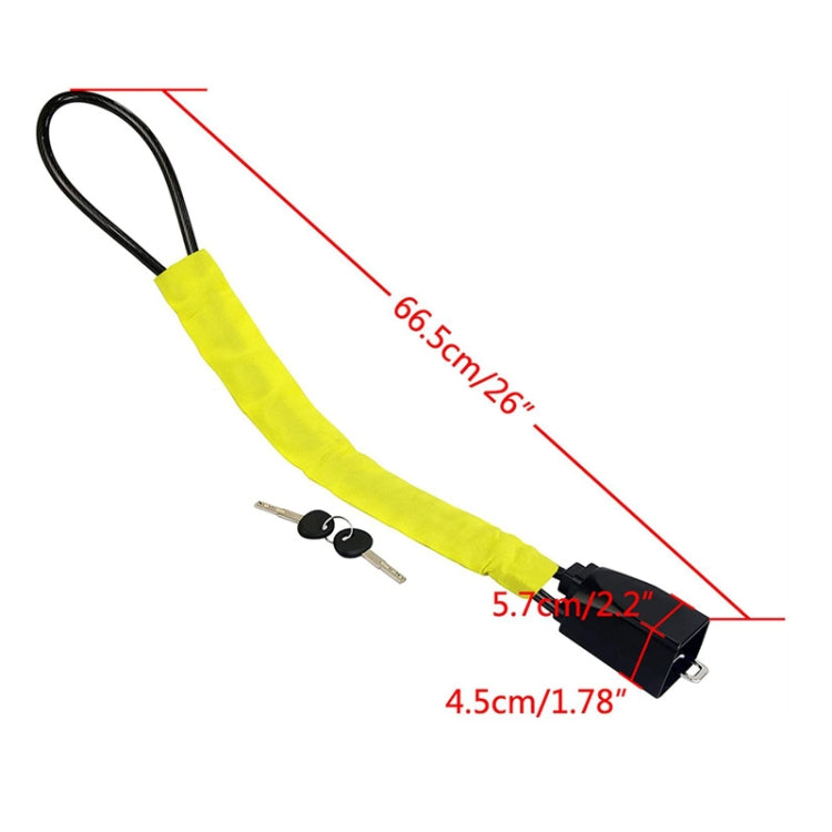 S308 Car Steering Wheel Wire Rope Lock Security Anti-theft Locks(Black) - Steering Wheel Locks by PMC TechLife | Online Shopping South Africa | PMC TechLife | Buy Now Pay Later Mobicred
