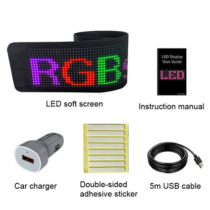 S3264RGB 390x187mm Car LED Flexible Display Cell Phone APP Control Bluetooth Connection - Car Monitor by PMC Jewellery | Online Shopping South Africa | PMC Jewellery | Buy Now Pay Later Mobicred