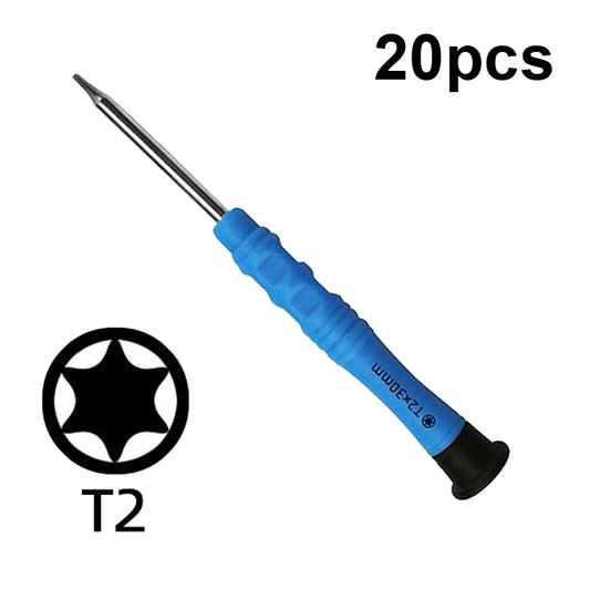 20pcs Mini Screwdriver Anti-Slip Mobile Phone Disassembly Maintenance Tools, Series: T2 - Screwdriver by PMC Jewellery | Online Shopping South Africa | PMC Jewellery