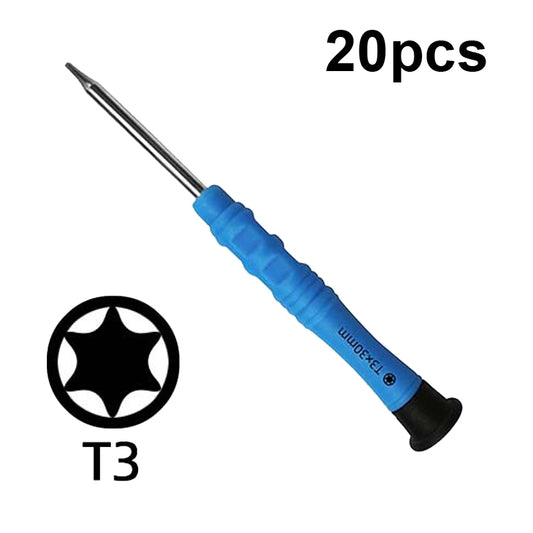 20pcs Mini Screwdriver Anti-Slip Mobile Phone Disassembly Maintenance Tools, Series: T3 - Screwdriver by PMC Jewellery | Online Shopping South Africa | PMC Jewellery