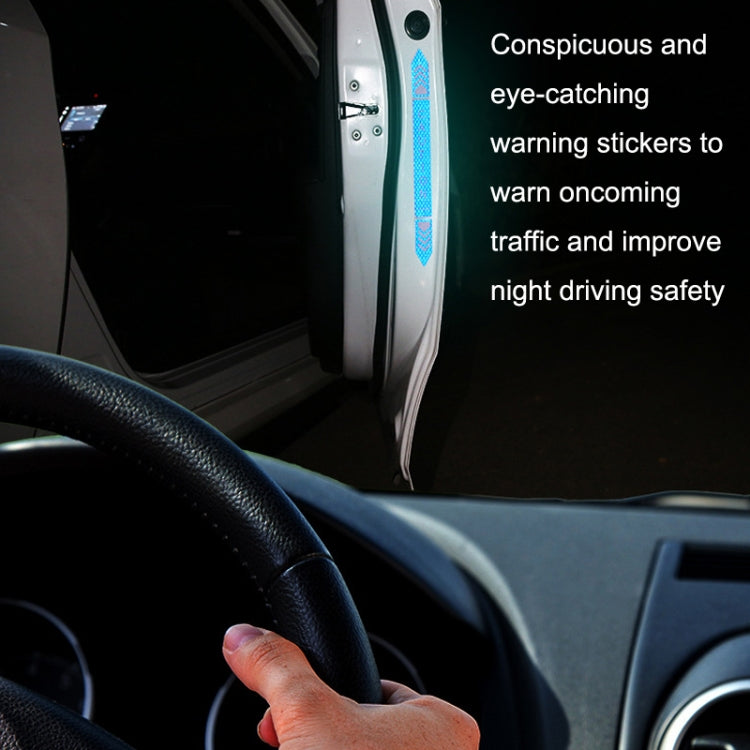 5sets Car Opening Door Anti-Collision Safety Warning Reflector(Diamond Blue) - Warning Sticker by PMC TechLife | Online Shopping South Africa | PMC TechLife | Buy Now Pay Later Mobicred
