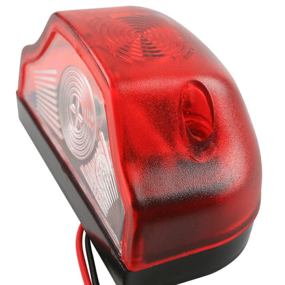 2pcs MK-198 3LED Van / Truck / Trailer White Light License Plate Lamp(Red) - License Plate Lights by PMC Jewellery | Online Shopping South Africa | PMC Jewellery | Buy Now Pay Later Mobicred