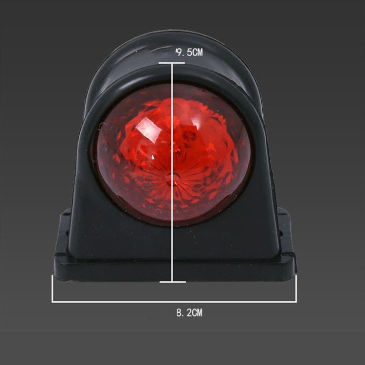 MK-249 10-30V 8LEDs Red And White Truck Round Side Light(Red White) - Running Lights by PMC Jewellery | Online Shopping South Africa | PMC Jewellery | Buy Now Pay Later Mobicred