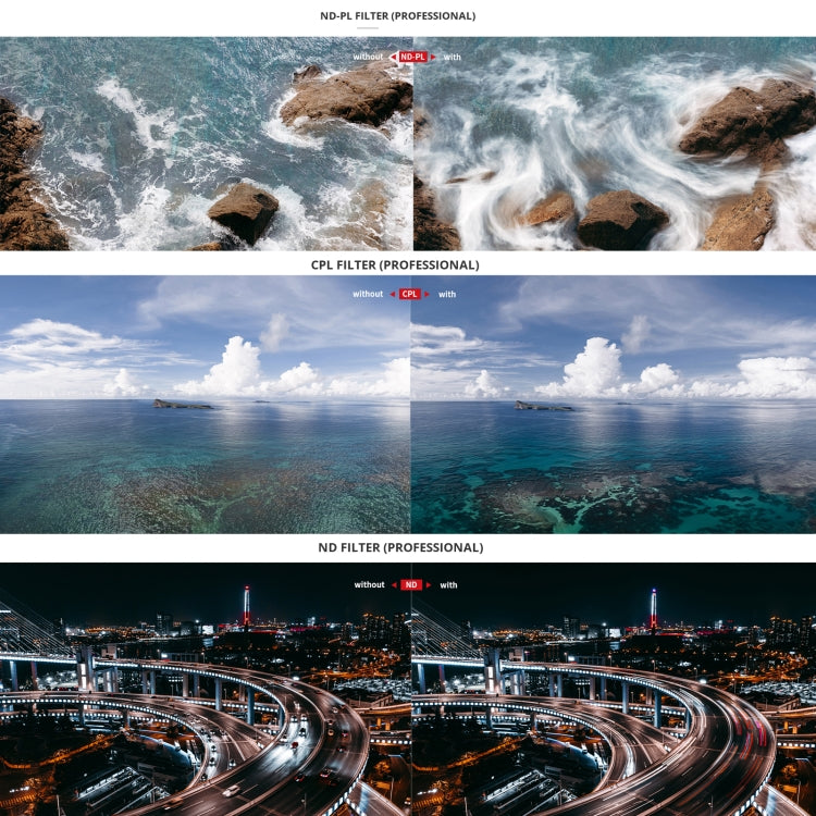 For DJI Mini 3 PGYTECH Filter Aluminum Alloy Drone Filter,Spec: ND 16/64/128/256 - free shipping - PMC TechLife - Order now!