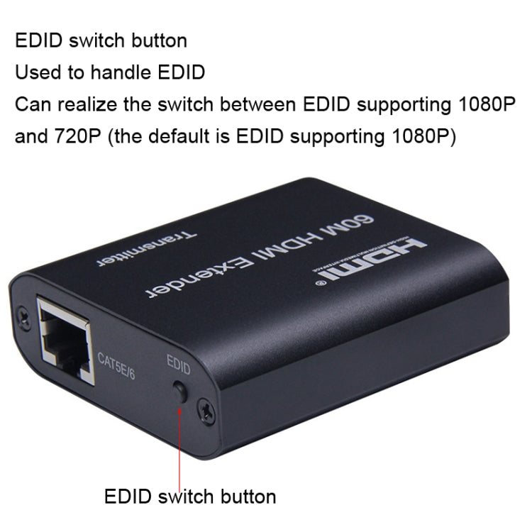 BW-HE60U HDMI Extender 60m RJ45 To HDMI Network Cable Transmission - Amplifier by PMC Jewellery | Online Shopping South Africa | PMC Jewellery | Buy Now Pay Later Mobicred