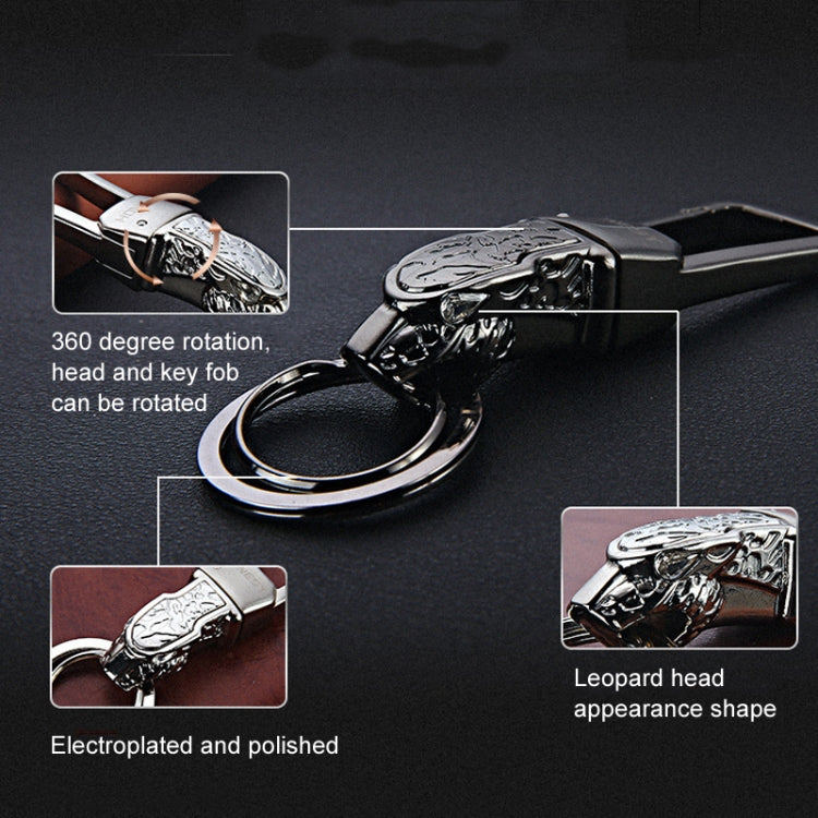 HONEST Metal Car Keychain Leopard Head Key Chain Pendant(Basic K Golden) - Key Rings by HONEST | Online Shopping South Africa | PMC TechLife | Buy Now Pay Later Mobicred