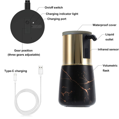 GM-TP2011-SCt Ceramic Infrared Sensor Soap Dispenser Liquid Hand Washing Machine(Gold) - Soap Dispenser by PMC Jewellery | Online Shopping South Africa | PMC Jewellery | Buy Now Pay Later Mobicred