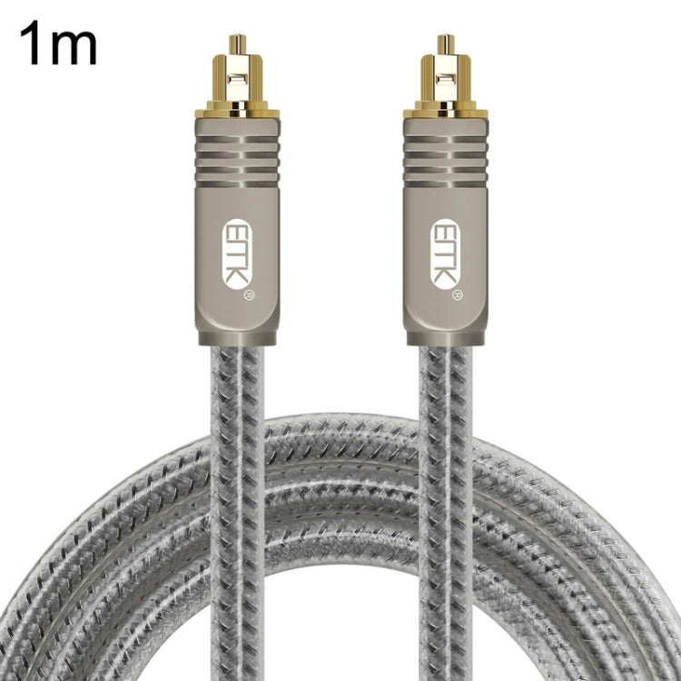 EMK YL/B Audio Digital Optical Fiber Cable Square To Square Audio Connection Cable, Length: 1m(Transparent Gray) - free shipping - PMC Jewellery - Order now!