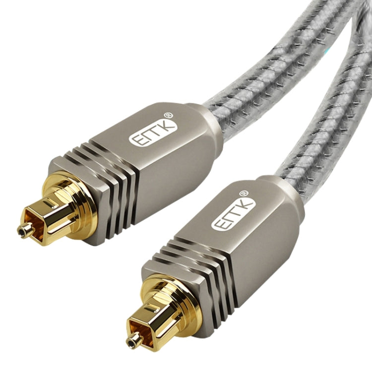 EMK YL/B Audio Digital Optical Fiber Cable Square To Square Audio Connection Cable, Length: 8m(Transparent Gray) - free shipping - PMC Jewellery - Order now!