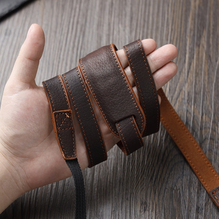 Outdoor Photography Cowhide Leather Camera Shoulder Hanging Neck Winding Strap, Spec: Top-layer (Coffee) - Camera Strap by PMC TechLife | Online Shopping South Africa | PMC TechLife | Buy Now Pay Later Mobicred