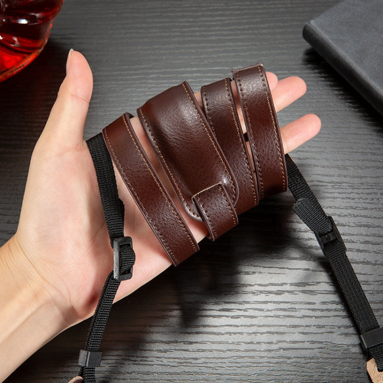 Outdoor Photography Cowhide Leather Camera Shoulder Hanging Neck Winding Strap, Spec: Split Leather (Coffee) - Camera Strap by PMC TechLife | Online Shopping South Africa | PMC TechLife | Buy Now Pay Later Mobicred
