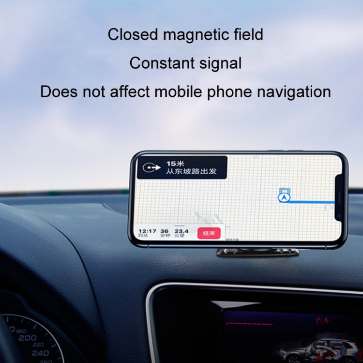 Car Center Console Paste Magnetic Mobile Phone Holder(Black) - Car Holders by PMC TechLife | Online Shopping South Africa | PMC TechLife | Buy Now Pay Later Mobicred