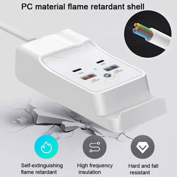 PD 20W Dual USB-C / Type-C + Dual USB 4-Port Fast Charging Hub For Smartphone Tablet USB Plug - Multifunction Charger by PMC Jewellery | Online Shopping South Africa | PMC Jewellery | Buy Now Pay Later Mobicred