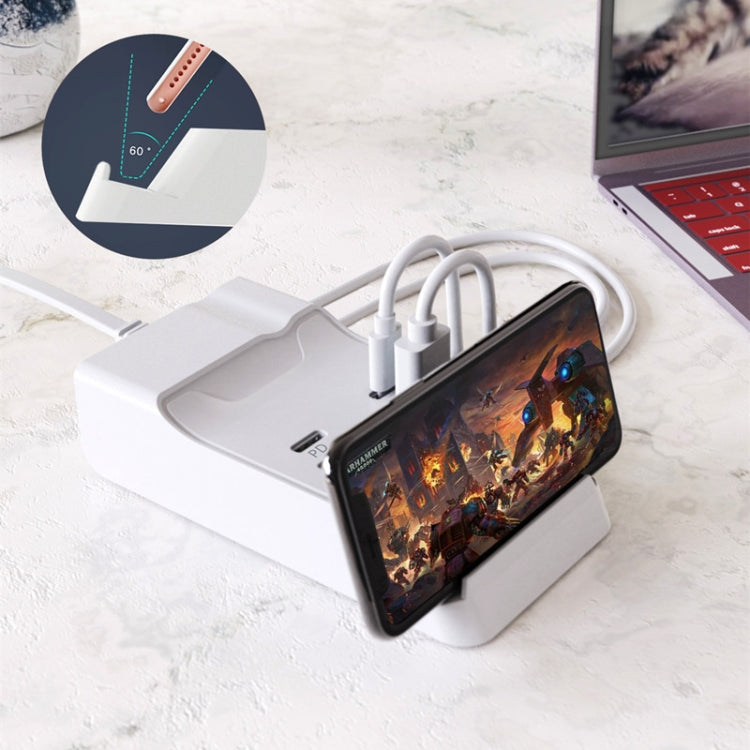 PD 20W Dual USB-C / Type-C + Dual USB 4-Port Fast Charging Hub For Smartphone Tablet USB Plug - Multifunction Charger by PMC Jewellery | Online Shopping South Africa | PMC Jewellery | Buy Now Pay Later Mobicred