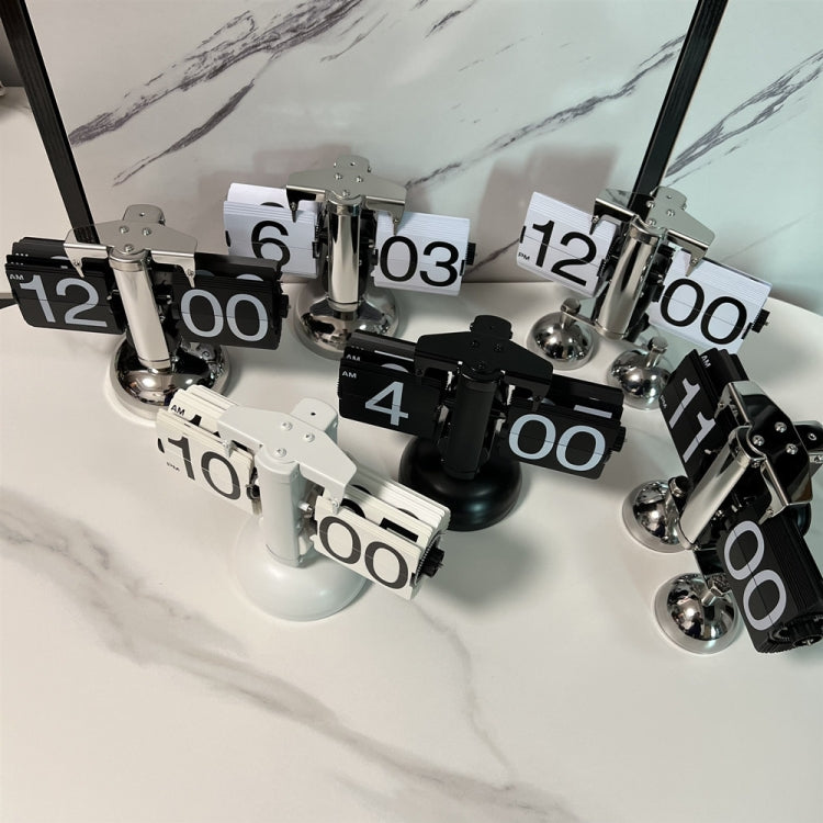 HY-F001 Auto-turning Balance-shaped Clock Home Decorative Flop Clock, Spec: Double (Black) - free shipping - PMC TechLife - Order now!