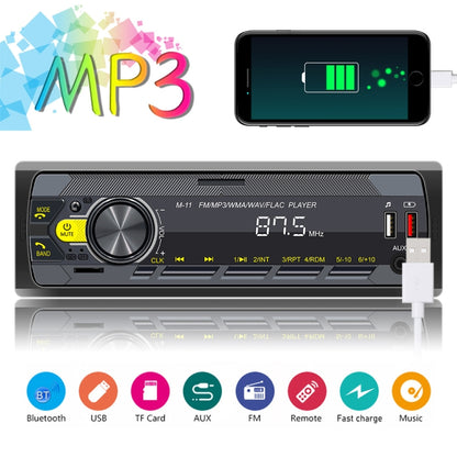 A3032 Car Bluetooth MP3 Player ISO Interface EQ Sound Effect Fast Charge Colorful Button Radio(Black) - Car MP3 & MP4 & MP5 by PMC Jewellery | Online Shopping South Africa | PMC Jewellery | Buy Now Pay Later Mobicred