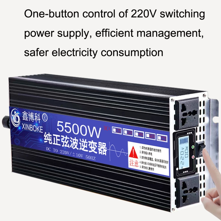 XINBOKE High Power Household Car Sine Wave Inverter 48V 5500W To 220V 2500W(LCD Display) - Pure Sine Wave by PMC Jewellery | Online Shopping South Africa | PMC Jewellery | Buy Now Pay Later Mobicred