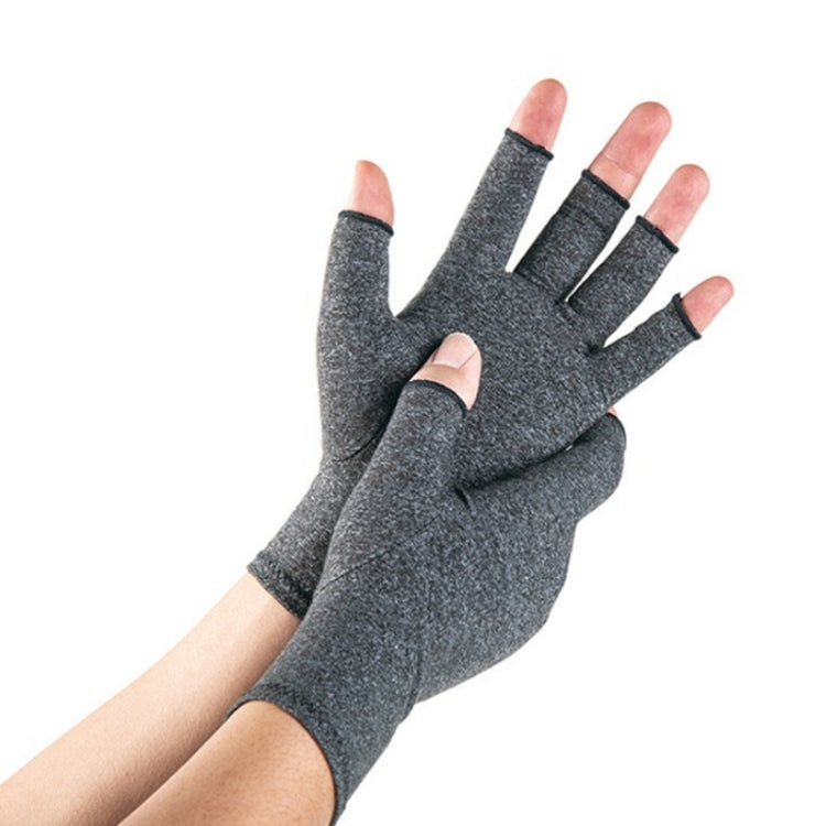 Outdoor Half Finger Joint Care Compression Cycling Gloves, Size: M(Gray) - Cycling Gloves by PMC TechLife | Online Shopping South Africa | PMC TechLife | Buy Now Pay Later Mobicred