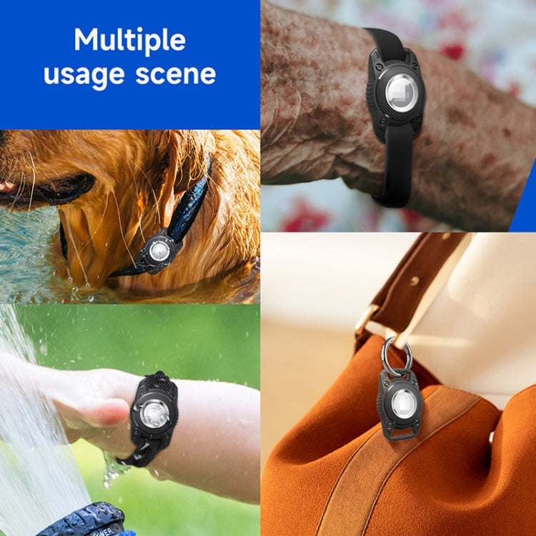 For AirTag Protective Case Three-proof All-inclusive IPX7 Waterproof Locator Cover(Black) - Other by PMC TechLife | Online Shopping South Africa | PMC TechLife