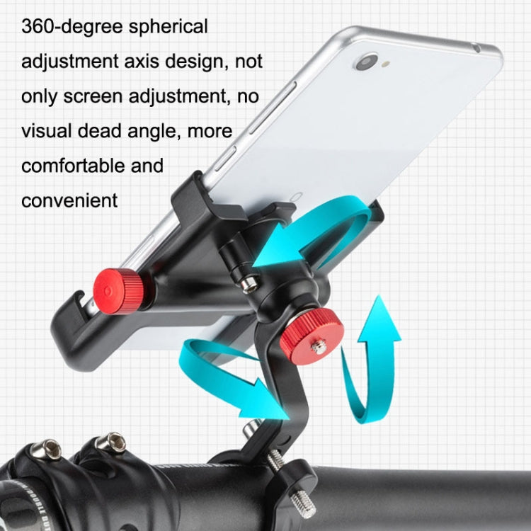 PROMEND SJJ-297 Aluminum Alloy Rotation Adjustable Bicycle Mobile Phone Bracket(Titanium) - Holders by PMC TechLife | Online Shopping South Africa | PMC TechLife | Buy Now Pay Later Mobicred