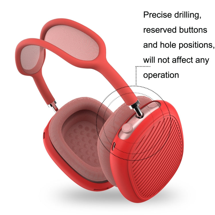T2 For Apple AirPods Max 1pair Bluetooth Headset Anti-Fall Silicone Protective Case(Red) - For AirPods Max by PMC TechLife | Online Shopping South Africa | PMC TechLife