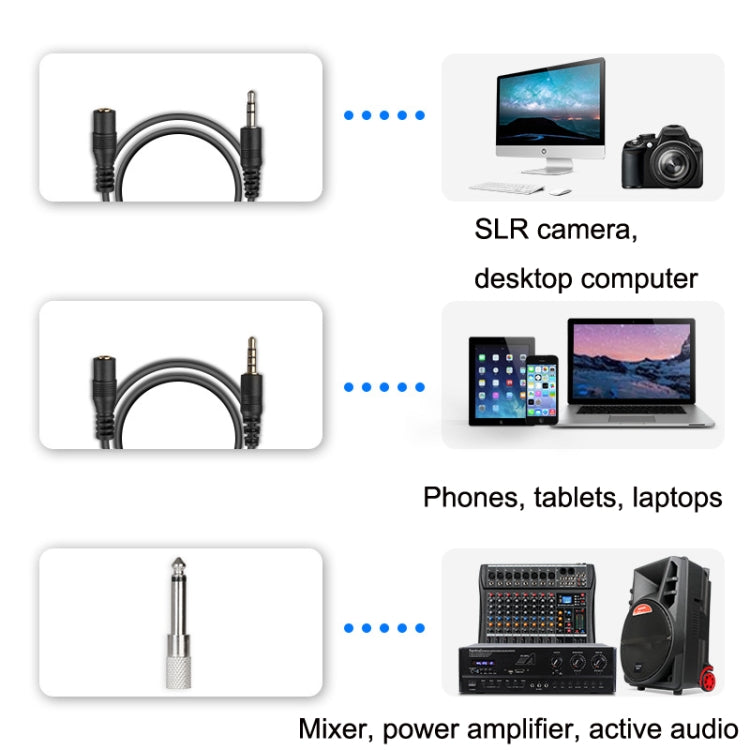 Q6 1 Drag 1 Wireless Lavalier With Stand USB Computer Recording Microphone Live Phone SLR Lavalier Microphone - Microphone by PMC Jewellery | Online Shopping South Africa | PMC Jewellery | Buy Now Pay Later Mobicred