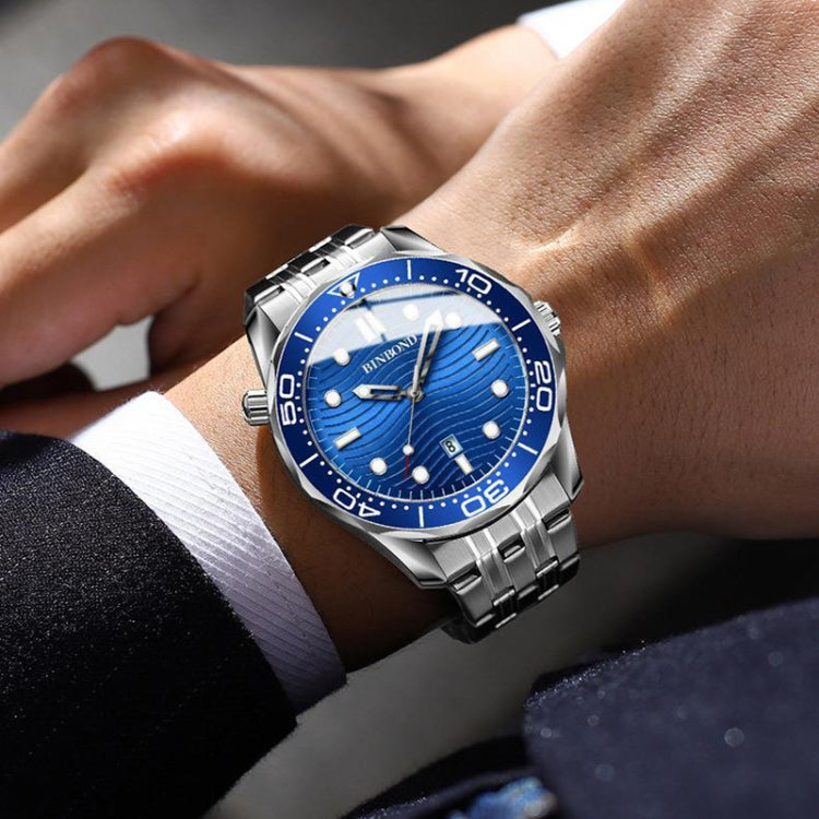 Inter-gold Black Surface BINBOND B2820 Luminous 30m Waterproof Men Sports Quartz Watch - free shipping - PMC TechLife - Order now!